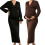 Office Professional Maternity V Neck Long Sleeve-brown M 3