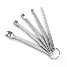 Mini Stainless Steel Measuring Spoons Set - 5 Piece Kitchen Gadget