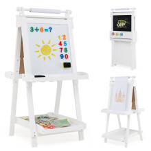 Adjustable Kids Easel with Whiteboard & Magnetic Board