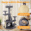 Cat Tree with Cave, Ladder & Toys - Grey, Multi-Level 5