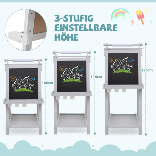 Nastavitelný dětský stojan s tabulí a magnetickou tabulí 1