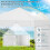 Pavillon pop-up 430 x 280 cm, côtés convertibles, blanc 3