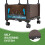 Living And Home Raised Garden Bed Planter Box with Trellis and Wheels 3