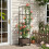Living And Home Raised Garden Bed Planter Box with Trellis and Wheels 1