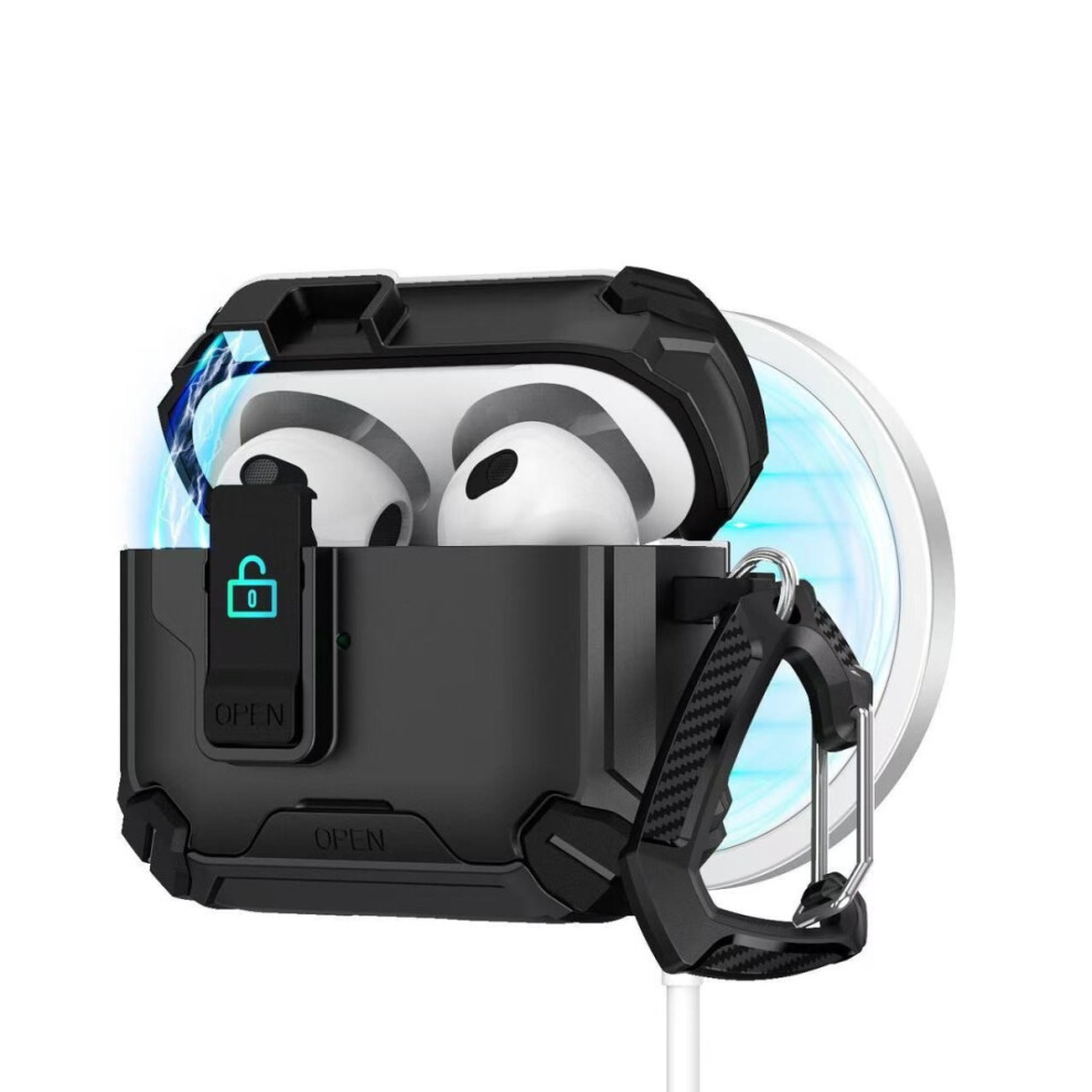 Magnetic Airpods 4 Case: Tpu Pc Protective Cover With Stand Compatible With Apple Airpods 4 7314281267162