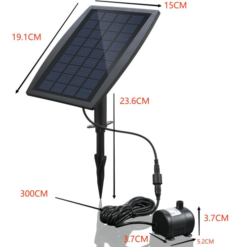 Solar Water Pump, 9V 2.5W Power Panel Pump 1