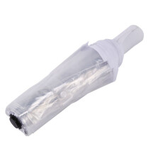 Transparent Umbrella Automatic Umbrella Rain Women Men Sun Rain Auto Umbrella Compact Folding Windproof Style Clear umbrella,Transparent & white