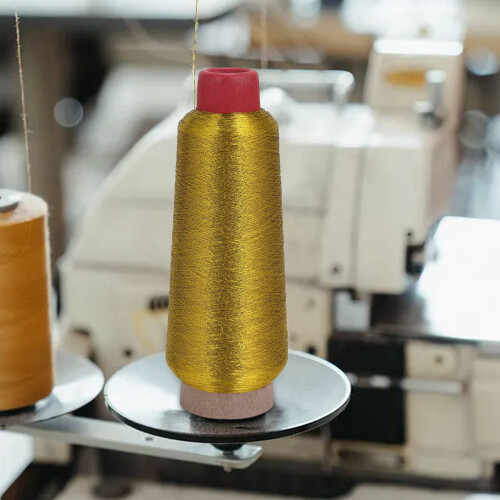 Computer -stitch Embroidery Threads 3000M Sewing Thread  Textile Metallic Yarn Woven Embroidery  Golden
