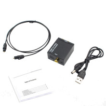 Optical Coaxial Toslink Digital to Analog Audio Converter Adapter RCA L/R 3.5mm