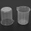 Kitchen Lab Graduated Beaker Clear Plastic Measuring Cup Thicken with Cap Measuring Jug 200mL 2pcs 8