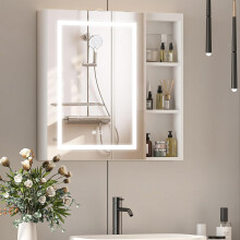 70x70 Bathroom Mirror Cabinet,Shaver Socket