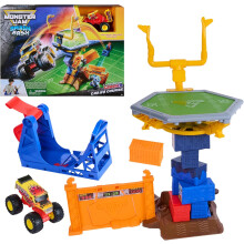 Monster Jam Smash & Bash CLASSROOM CRUSHER Crash Course Playset with Launcher