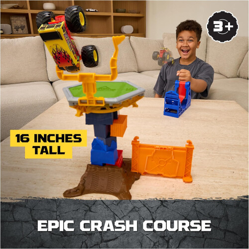 Spin Master Monster Jam Smash & Bash CLASSROOM CRUSHER Crash Course Playset with Launcher 1