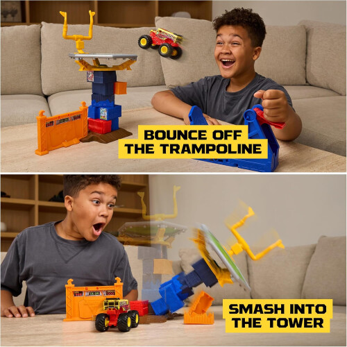 Spin Master Monster Jam Smash & Bash CLASSROOM CRUSHER Crash Course Playset with Launcher 2