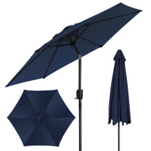 (Navy Blue) 2M Garden Parasol Outdoor Patio Sunshade Umbrella