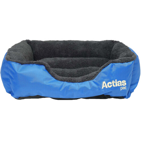 Soft Washable Dog & Cat Bed (Blue, Small)