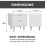 White Bedside Table for Bedroom - 53 x 50 x 40 cm 5