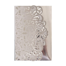 50Pcs Multipurpose Greeting Cards Hollowed-reflective silver