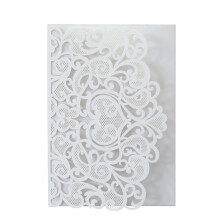 50Pcs Wedding Invitations Card Hollowed Out Lace Paper-White