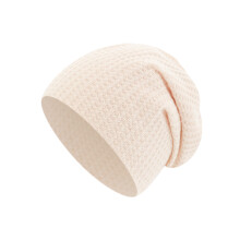 Baby Bonnet Cap Cotton Stretchy Headgear Protective Hat-Beige