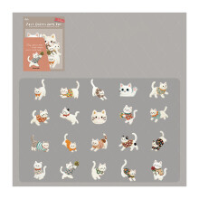 20Pcs Puppy Cats Stickers Cute Kitten Art Aesthetic-g