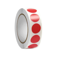 (Red, 19mm) Red Dot Stickers 1000 Sheets Per Roll Suitable For Offices Warehouses Classrooms