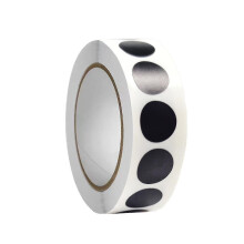 (Black, 13mm) Red Dot Stickers 1000 Sheets Per Roll Suitable For Offices Warehouses Classrooms
