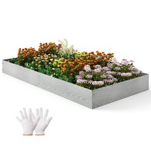 Gegalvaniseerde metalen tuinafscheiding, 6 panelen, 600 cm