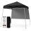 Tonnelle pliante réglable 2 x 2 m avec paroi latérale, noire 1