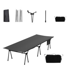 Säädettävä matkasänky säilytystilalla, 193x70 cm, kapasiteetti 150 kg