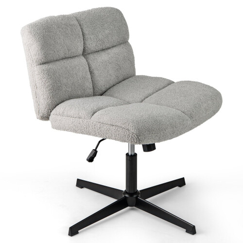 Height-Adjustable Armless Office Chair, Grey