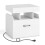 Nightstand with Charging Station, Drawer & Open Shelves, White 1