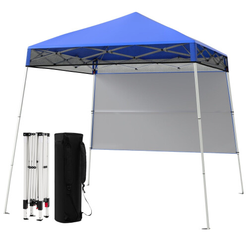 Pop-Up Canopy Tent 2x2m, Adjustable Height, Blue 2