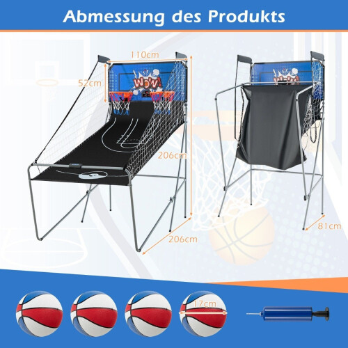 8-in-1 Foldable Electronic Basketball Arcade Game 1