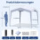 Gazebo pop-up impermeabile 3x3m con ruote, picchetti e corde 6