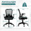 Ergonomisk kontorsstol med uppfällbara armar och svankstöd 2