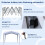 Gazebo pop-up impermeabile 3x3m con ruote, picchetti e corde 8