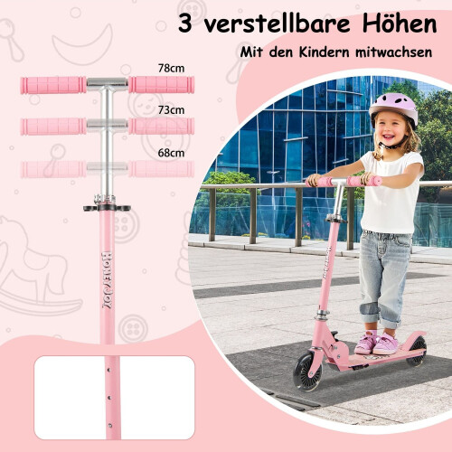 Foldable Kids Scooter with LED Wheels, Adjustable Handlebar 2