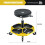 Adjustable Mechanic Stool with Tray, 150kg Capacity, Yellow 2