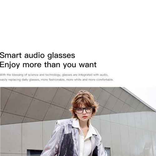 Open-Ear Audio Smart Glasögon - Lätta, Lång Batteritid, Transparent Lins 1