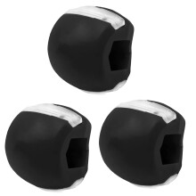Jawline exerciser käktränare silikon Svart   3 Pack