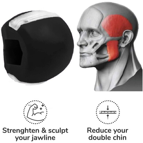 Jawline exerciser kæbetræner silikone Sort   3 Pack 2
