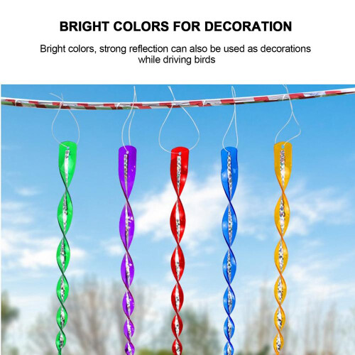 Reflektierende Spiralen / Vogelscheuchen 10er-Pack MultiColor 30 cm 2