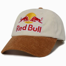 Red Bull Cap Beige Corduroy Hat