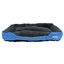 XXX-Large Dog Bed Blue Faux Fur Lined (122 x 90cm)