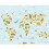 (Large (3.5m X 2.8m)) Children's World Map - Blue 2