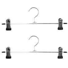 Pant Hangers Skirt Hangers with Clips 20 Pack Metal Trouser Clip Hangers for Space Saving, Ultra Thin Rust Resistant Hangers for Skirts, Pants,