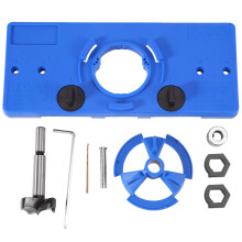 35Mm Concealed Hinge Drilling Jigs Hinge Hole Saw Jig Drilling Guide Locator Hole Opener Door Cabinets Woodworking Diy Tool Set