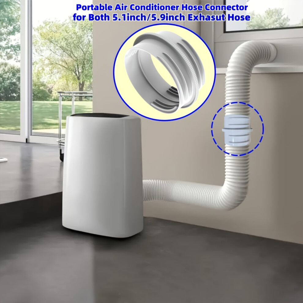 (For 12.95Cm/14.99Cm) Portable Air Conditioning Hose Connector Suitable For 5.1-Inch/5.9-Inch Threaded Exhaust Silencers, Featuring A Durable 7052995973831