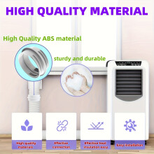 (for12.95cm/14.99cm) Tragbarer AC-Abluftschlauchanschluss für 5,1-Zoll- und 5,9-Zoll-Schläuche, kompatibel mit Rechts- und